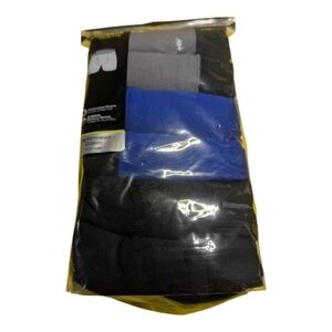 Athletic Works Performance Cotton Boxer Briefs M 32-34 Black Blue Gray